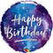 Folie helium ballon Happy Birthday galaxy