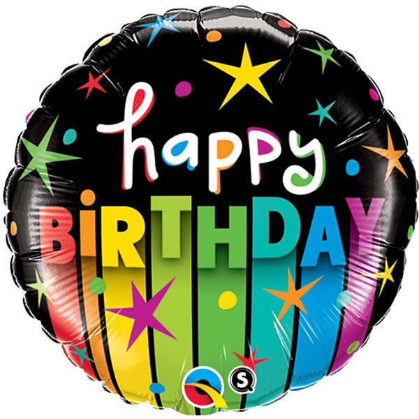 Folie helium ballon Happy Birthday colorfu