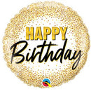 Folie helium ballon Happy Birthday goud