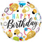 Folie helium ballon Happy Birthday glitter