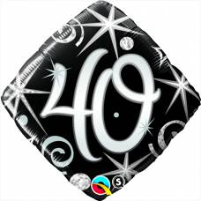 Folie ballon 40 jaar Sparkles & S