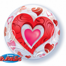 Bubble helium ballon Hearts