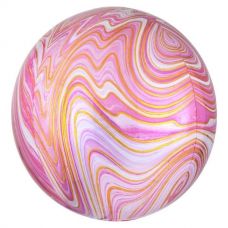 Folie helium ballon Marmer Orbz roze