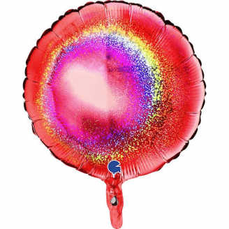 Folie helium ballon rond glitter verkrijgbaar in diverse kleuren