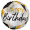 Folie ballon Happy Birthday marble