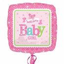 Folie helium ballon Welcome Baby Girl