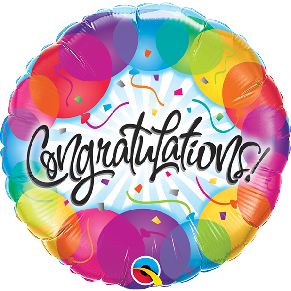 Folie helium ballon Congratulations