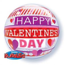 Bubble helium ballon Happy Valentine`s day