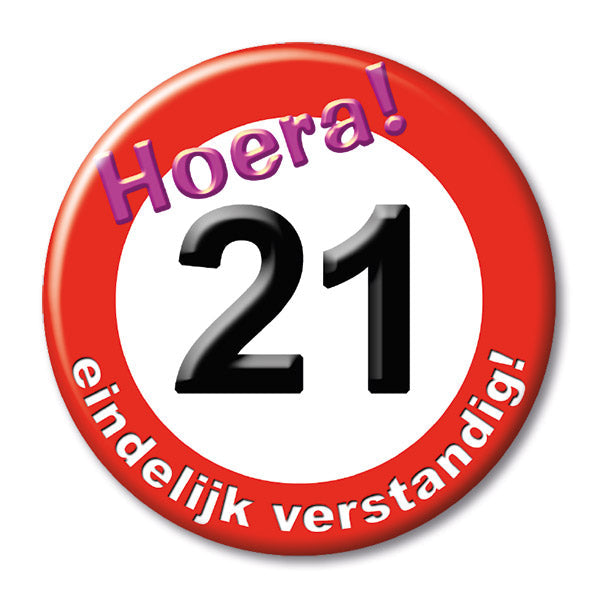 Button klein Verkeersbord