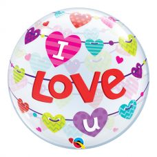 Bubble helium ballon I Love U