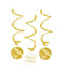 Hangdeco swirl Gold/White, div. leeftijden