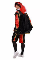 Pieten kostuum "Bilbao" rood/zwart