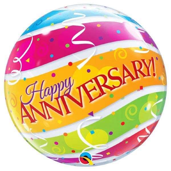 Bubble helium ballon Happy Anniversary