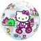 Bubble helium ballon Hello Kitty op Fiets