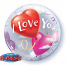 Bubble helium ballon I Love You