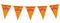 Vlaggenlijn plastic Koningsdag Oranje, 8m