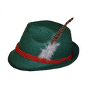 Tiroler hoed groen met rood koord