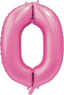 Folie Cijfer 34" satin pink