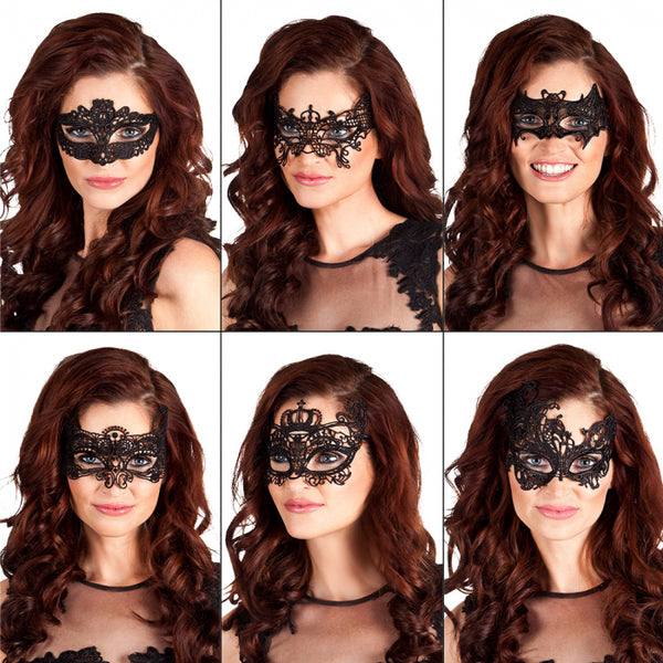 Oogmasker kant zwart assorti