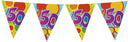 Vlaggenlijn 10m. in vrolijke kleuren, diverse leeftijden vanaf 16-100
