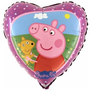 Folie helium ballon Peppa Pig & Teddy