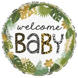 Folie helium ballon Welcome Baby Jungle