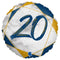 Folie helium ballon 20 jaar Marble