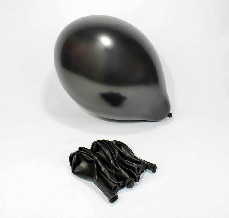 Ballonnen zwart Metallic Black  B105 10 stuks
