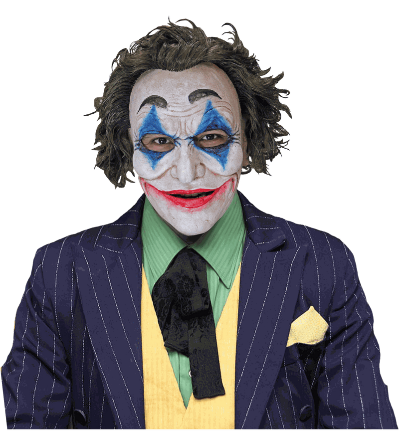 Masker met haar The Joker / Crazy Jack Clown