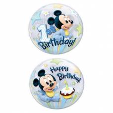 Bubble helium ballon Mickey Mouse 1st Birthday