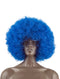 Afro pruik blauw