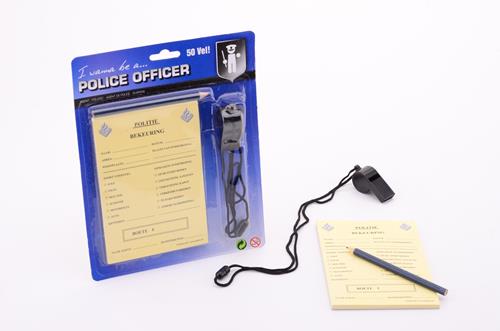 Politie bonnenboekje met fluitje