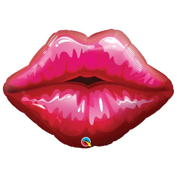 Folie helium ballon Shape Big Red Kissy Lips 76 cm