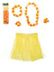 Hawaii rokje 60 cm met haarclip bloem en bloemenkransje