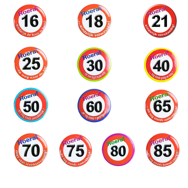 Button klein Verkeersbord