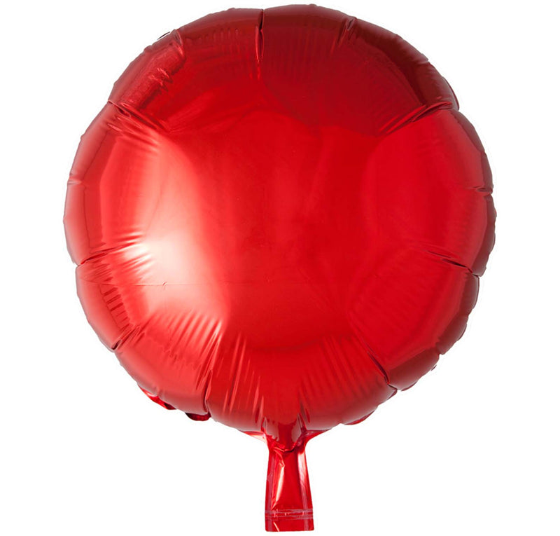 Folie helium ballon rond rood 18"