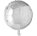 Folie helium ballon rond zilver 18"