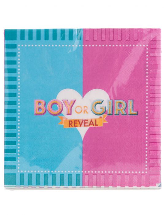 Servetten Gender Reveal  20 stuks boy/girl