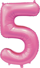 Folie Cijfer 34" satin pink