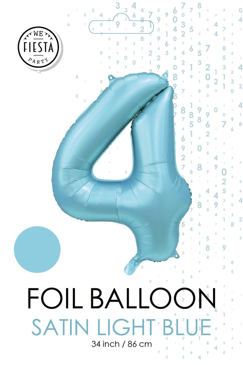 Folie Cijfer 34" satin light blue