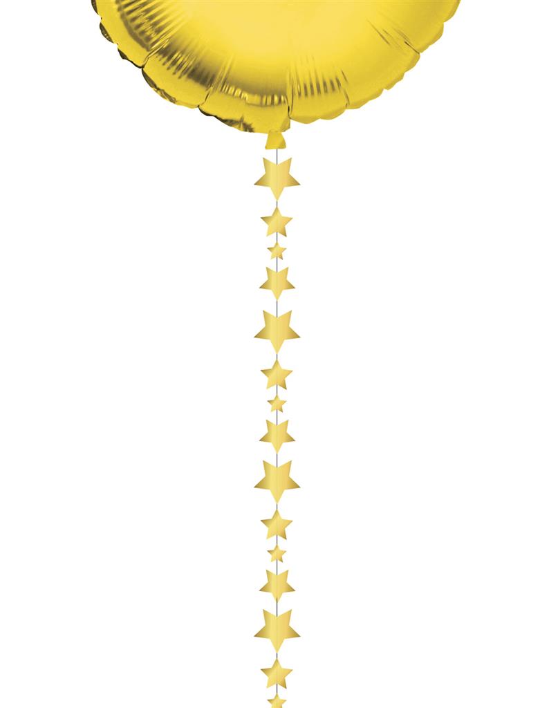 Ballonlint met sterretjes 2m, verkrijgbaar in 2 kleuren