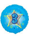 Folie ballon 3 jaar ster blauw