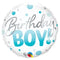 Folie helium ballon Birthday Boy Dots