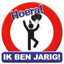 Verkeersbord Ik ben jarig