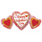 Folie helium ballon Shape Valentine Hearts  86cm
