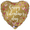 Folie helium ballon Gold Valentine Hearts