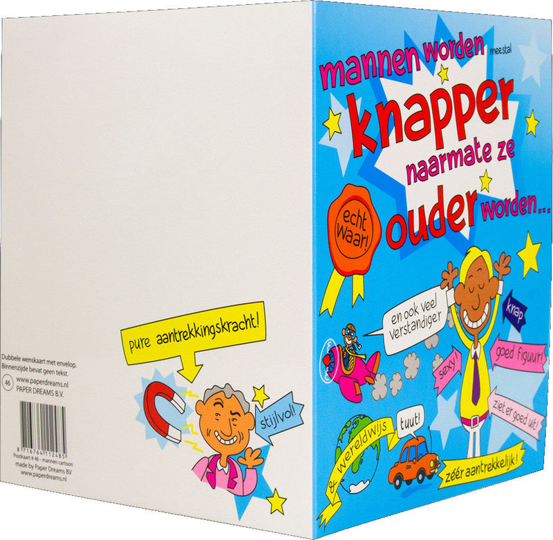 Kaart Cartoon Mannen knapper